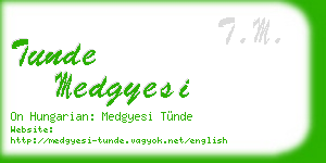 tunde medgyesi business card